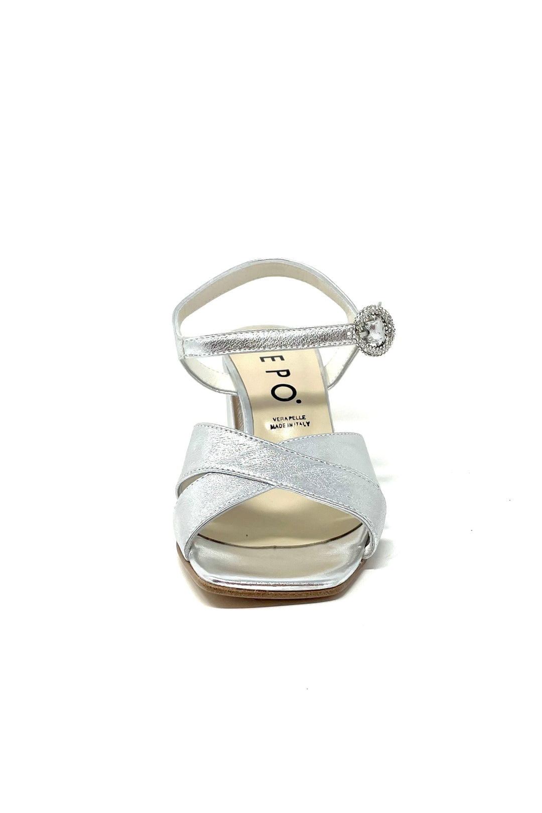 Repo silver leather sandals