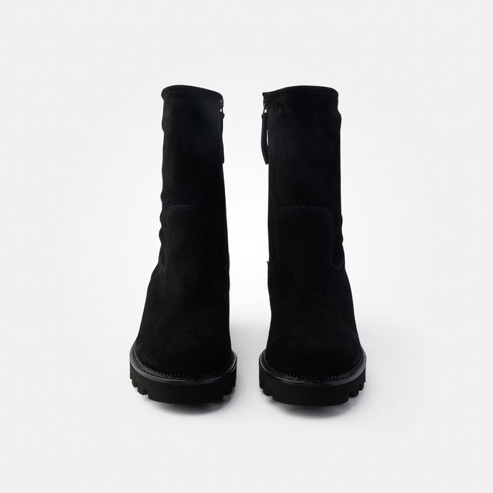 Paul Green black suede ankle boots