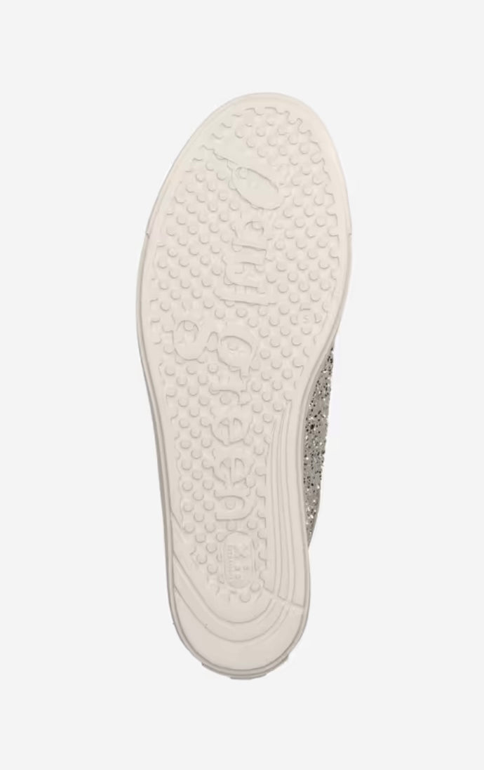 Paul green biscuit leather and gold glitter sneaker