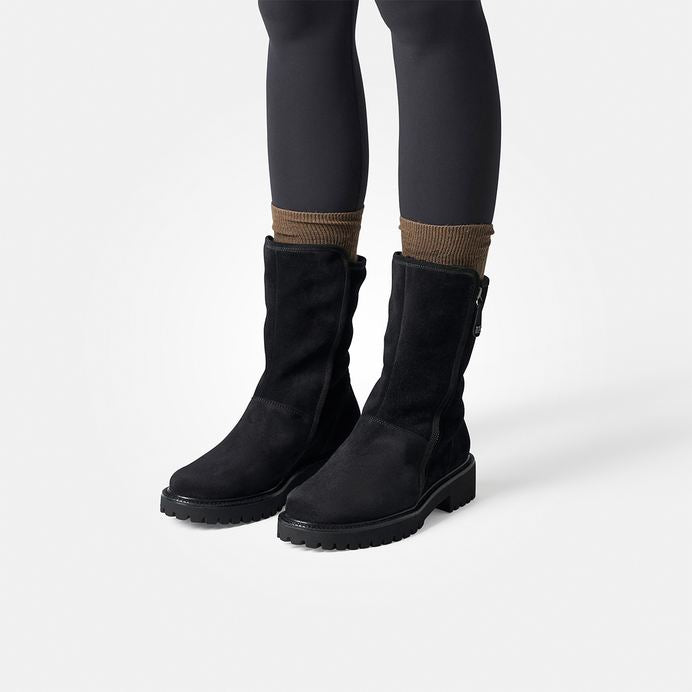 Paul Green black suede ankle boots