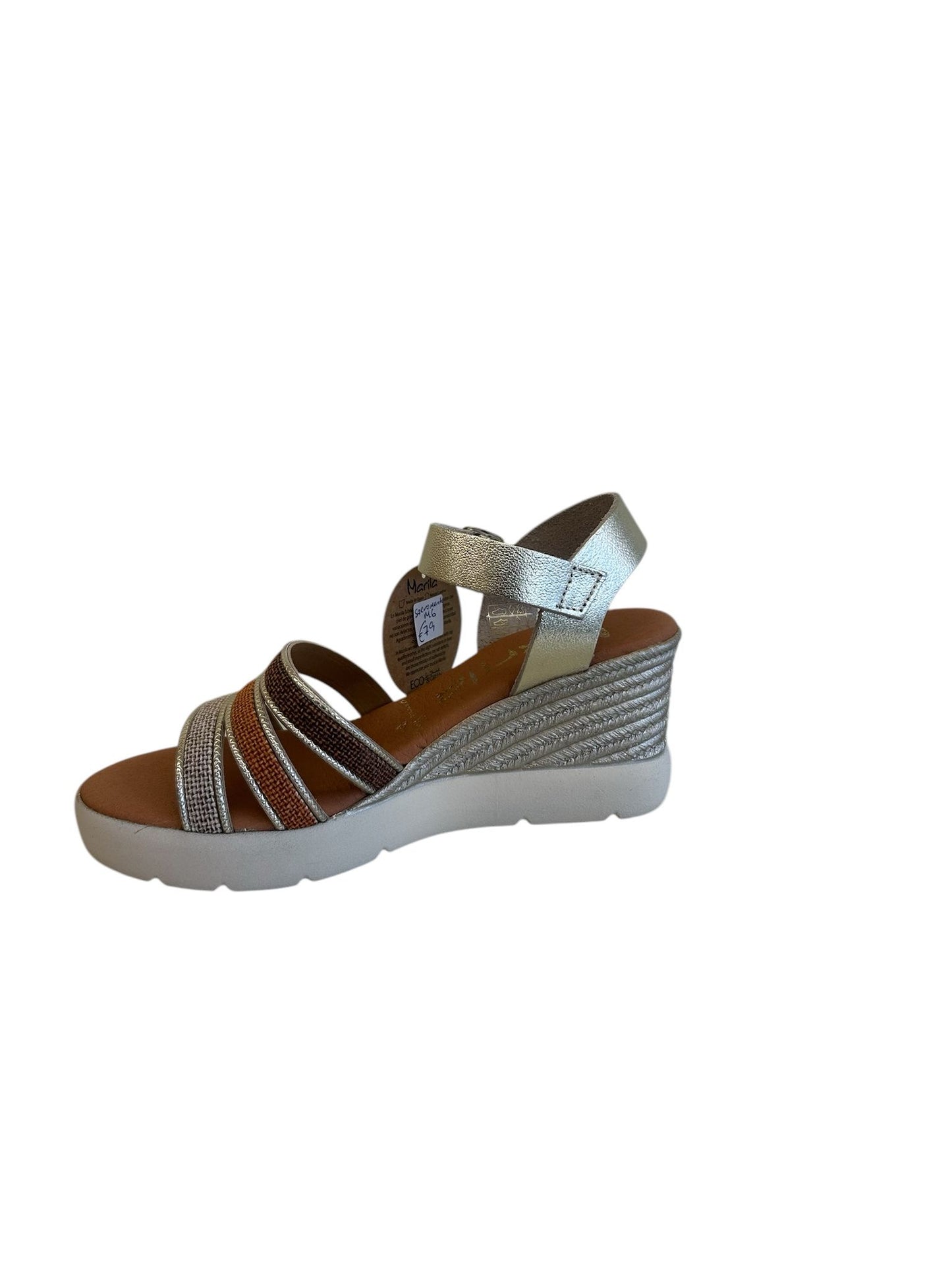 Marila metallic leather wedge Sandal