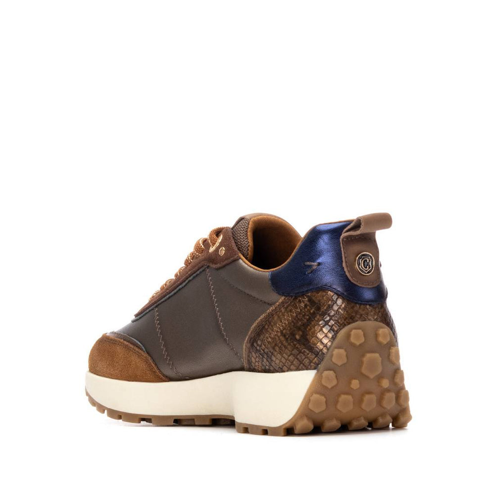 Carmela tan leather and suede sneakers