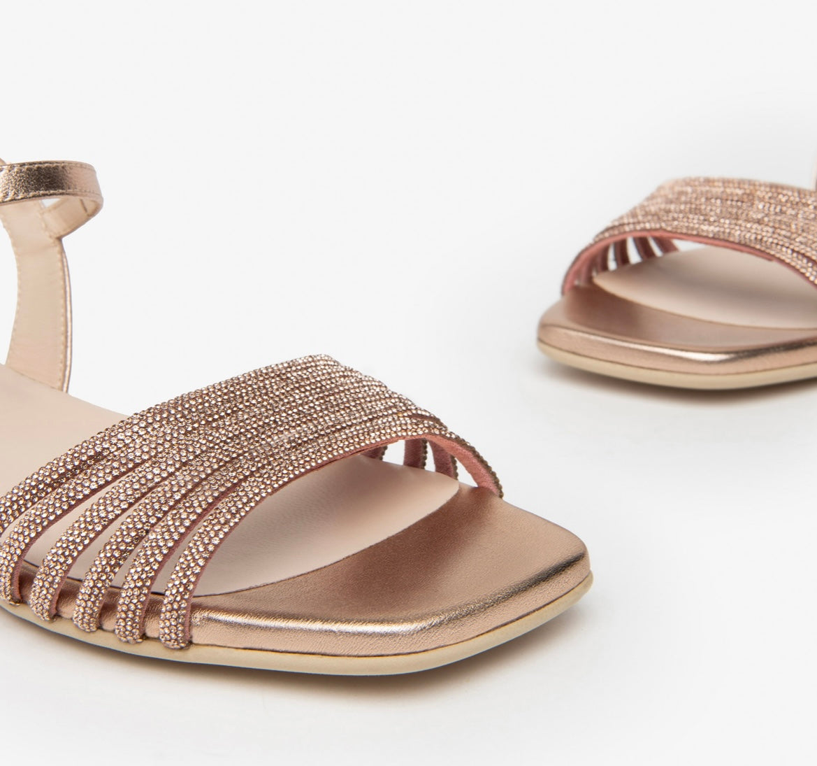 Nerogiardini rose gold sandals