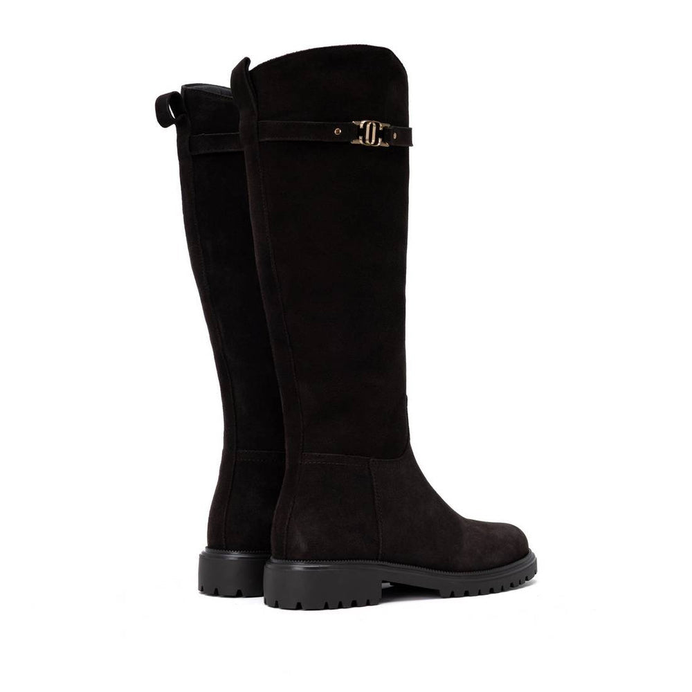 Carmela brown suede knee high boots