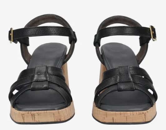 Paul Green black leather sandals