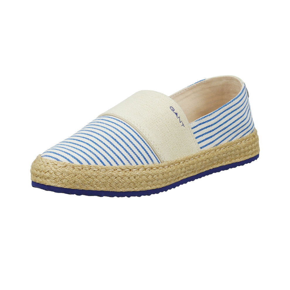 Gant blue and cream striped espadrilles