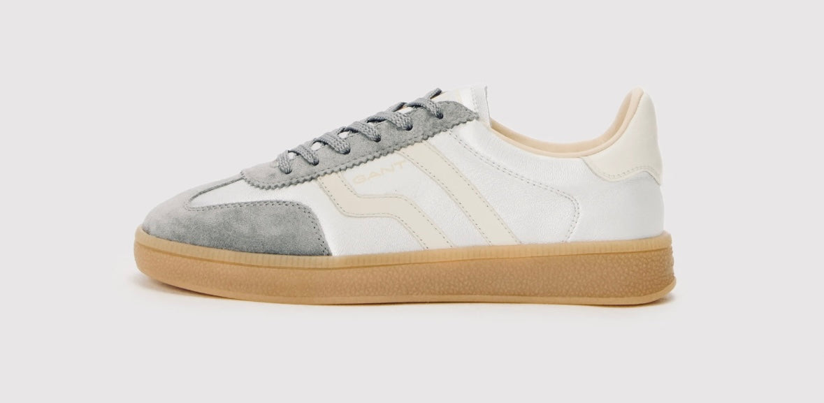 Gant silver grey retro leather sneakers