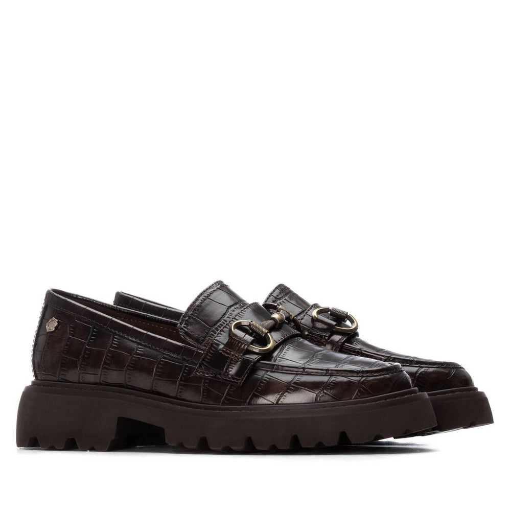 Carmela dark brown leather moccasins