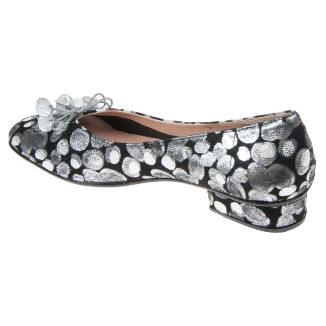HB silver and black ballerina flats