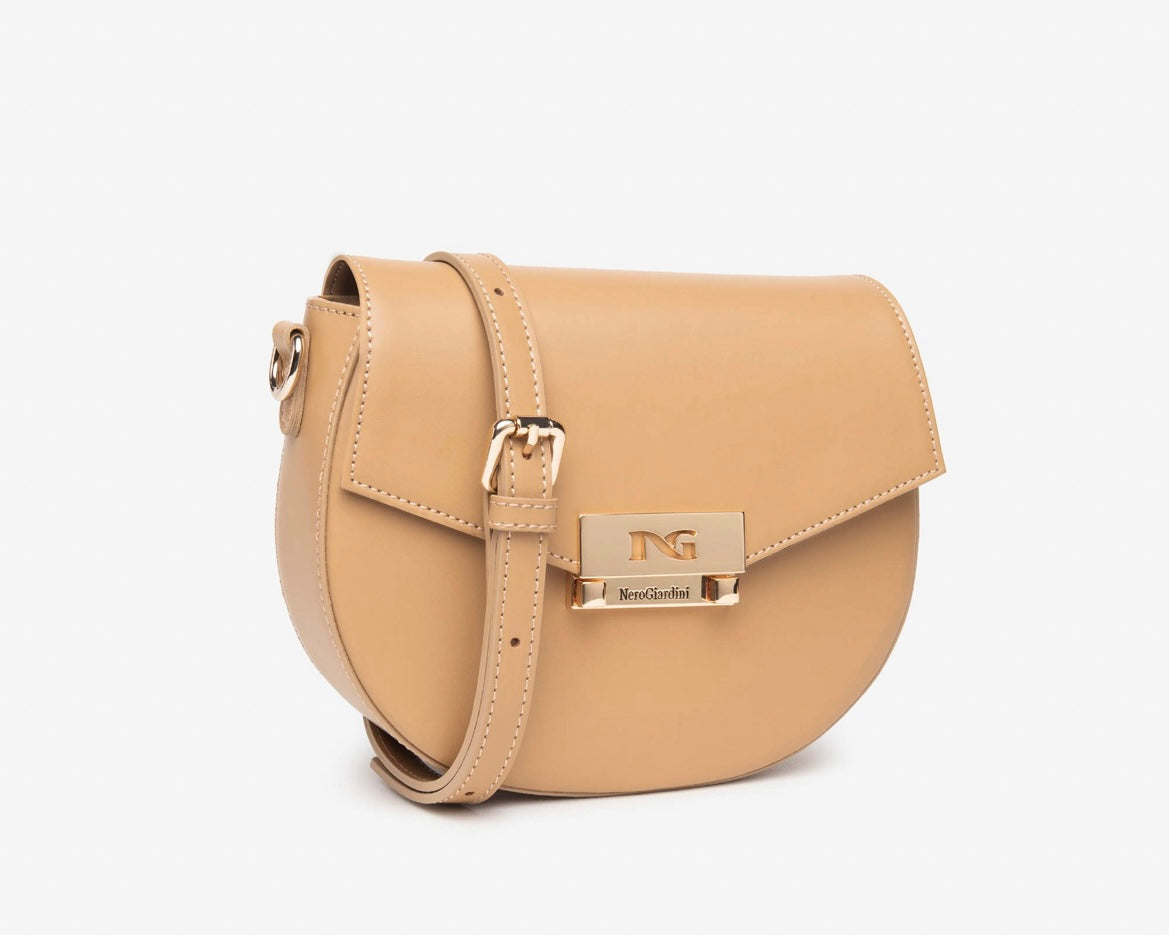 Nerogiardini tan leather shoulder bag