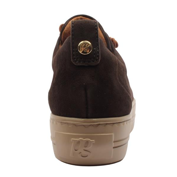 Paul Green dark brown suede platform sneakers