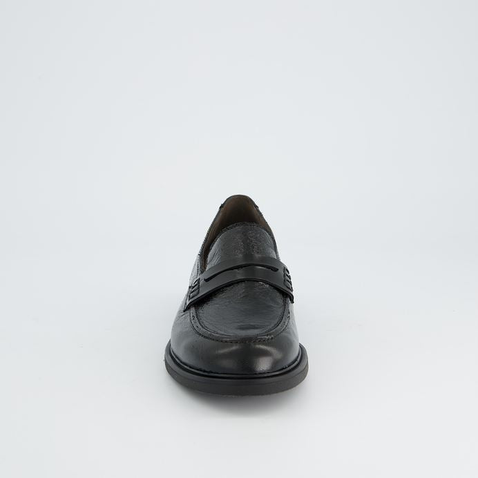 Paul Green brown soft patent leather loafers