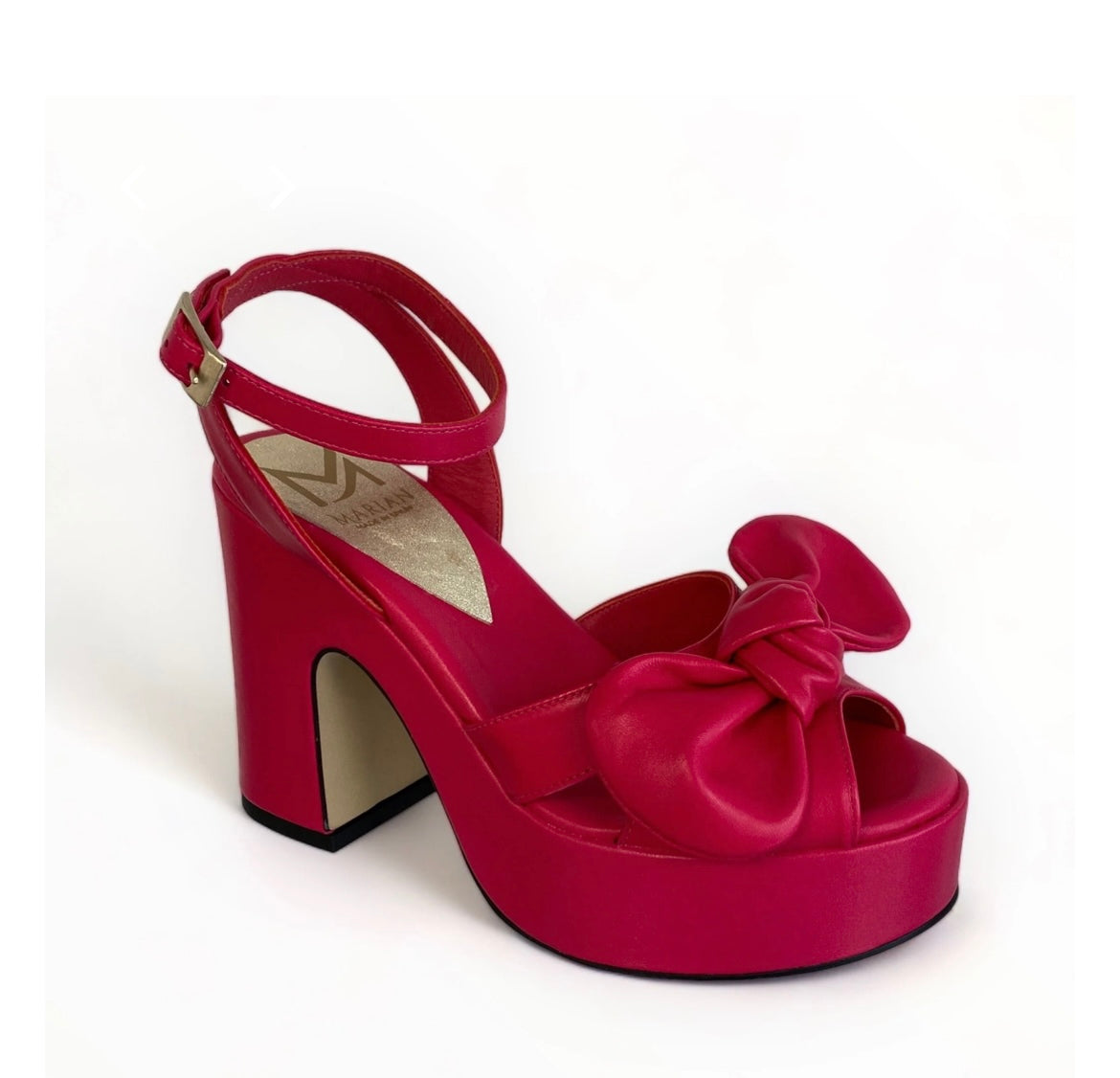 Marian pink leather platform sandals