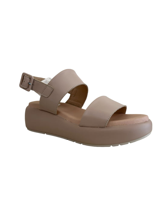 Callaghan beige leather platform sandals