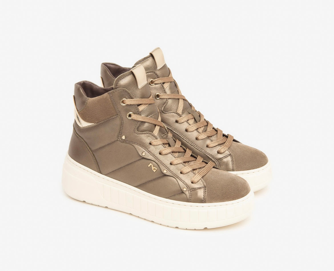 NeroGiardini bronze leather high top
