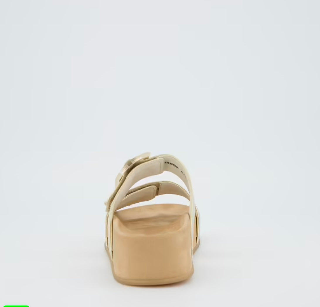 Paul Green gold leather platform sandals