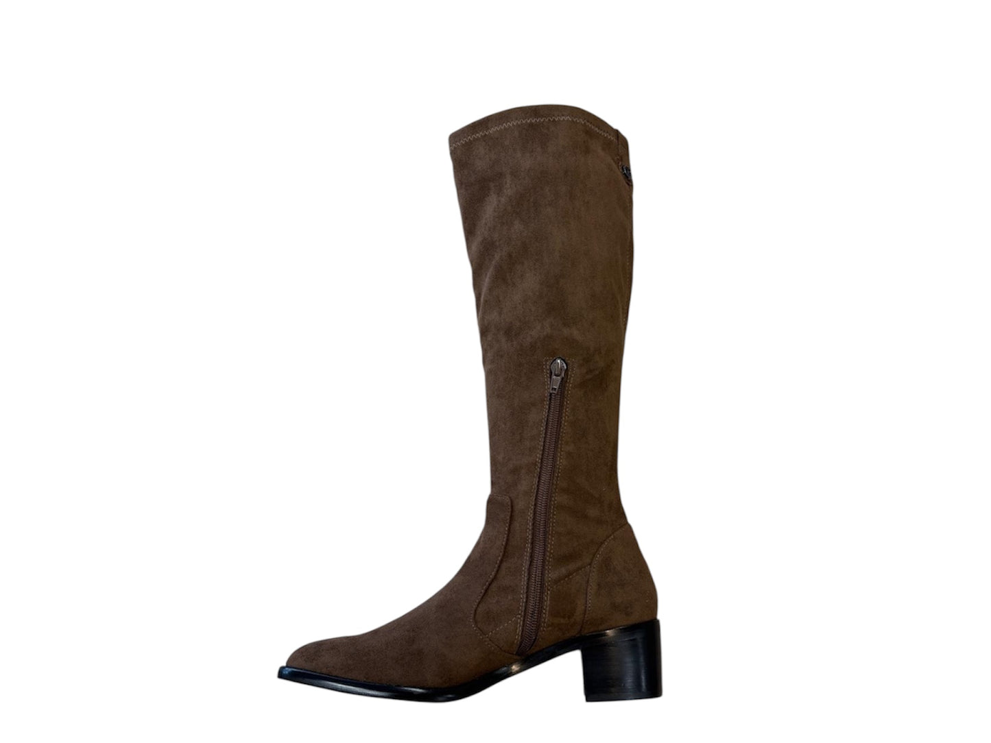 Adige brown suede knee high boots