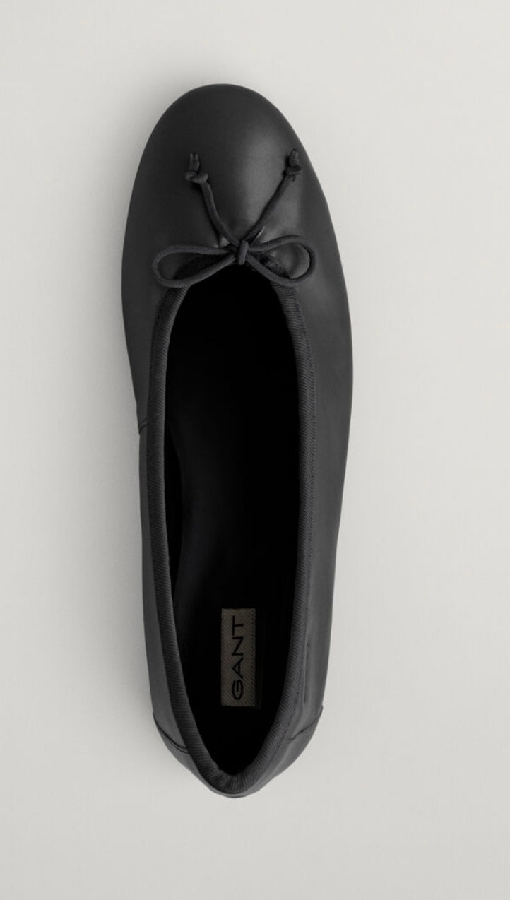 Gant black leather ballerinas