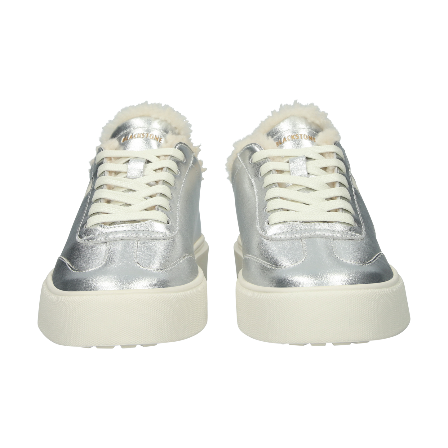 Blackstone silver leather sneakers