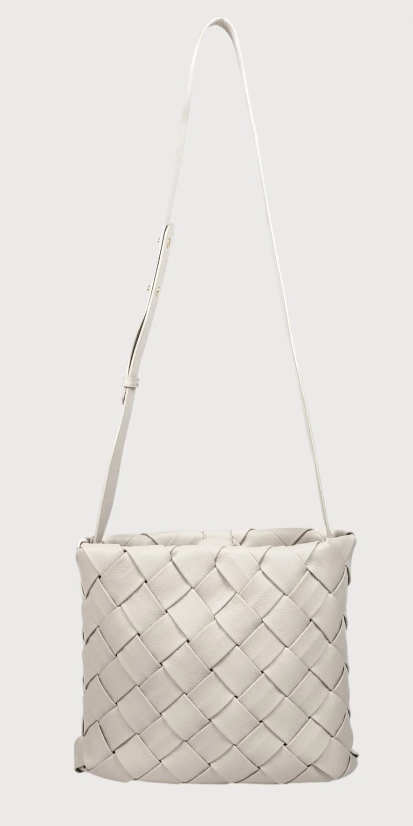 Alēo soft pebble leather square shoulder bag