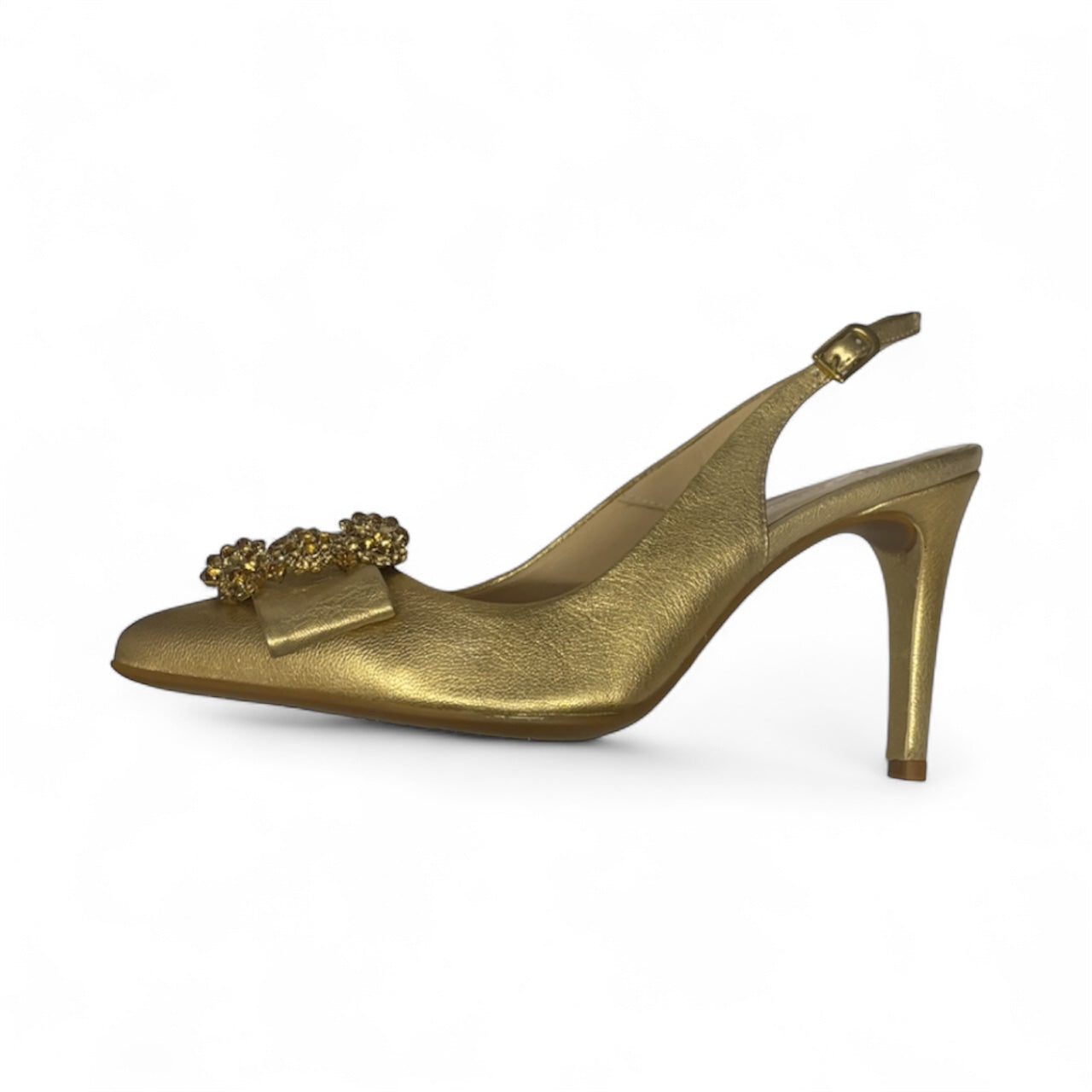 Marian gold leather slingback