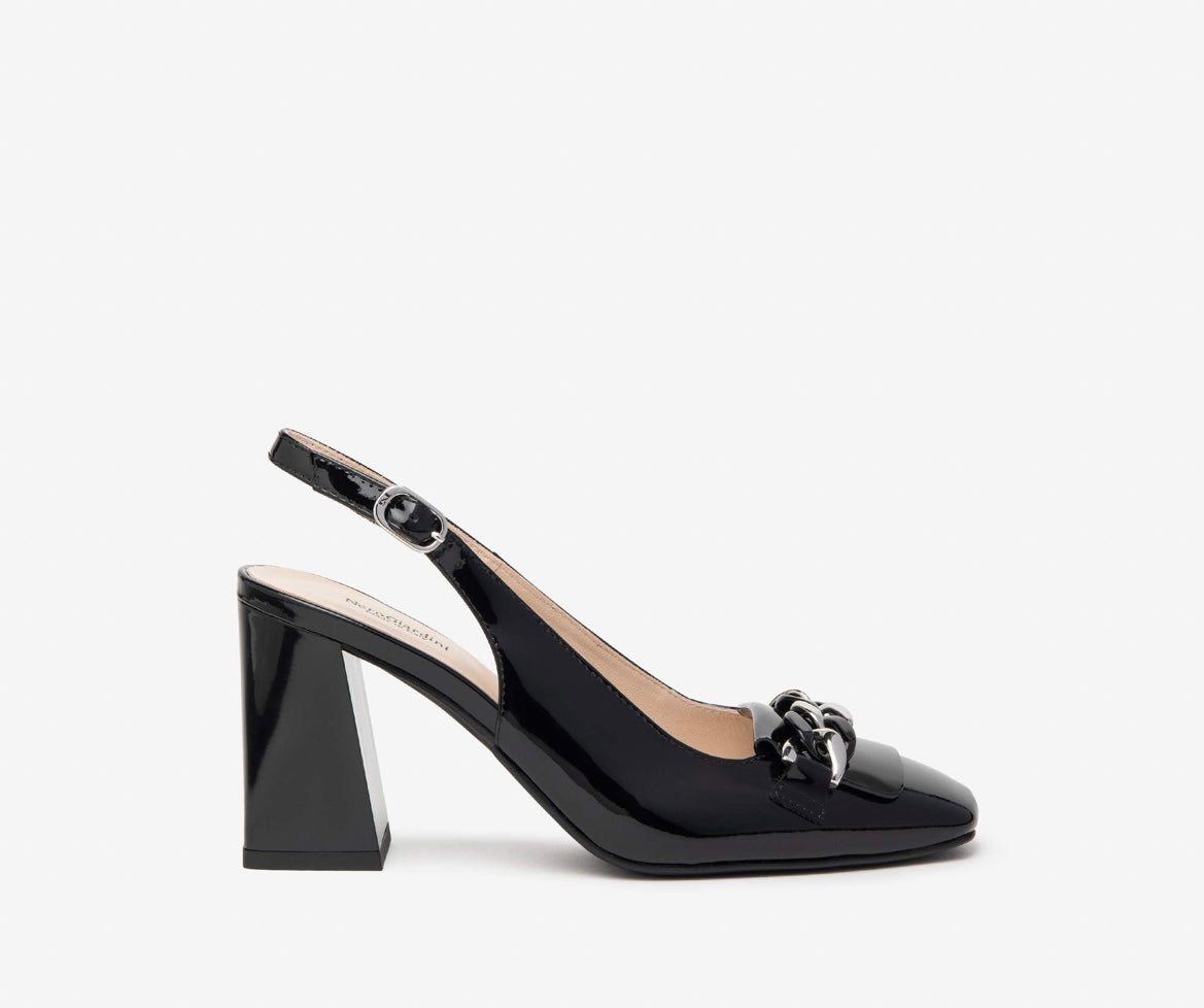 Nerogiardini black patent leather pumps