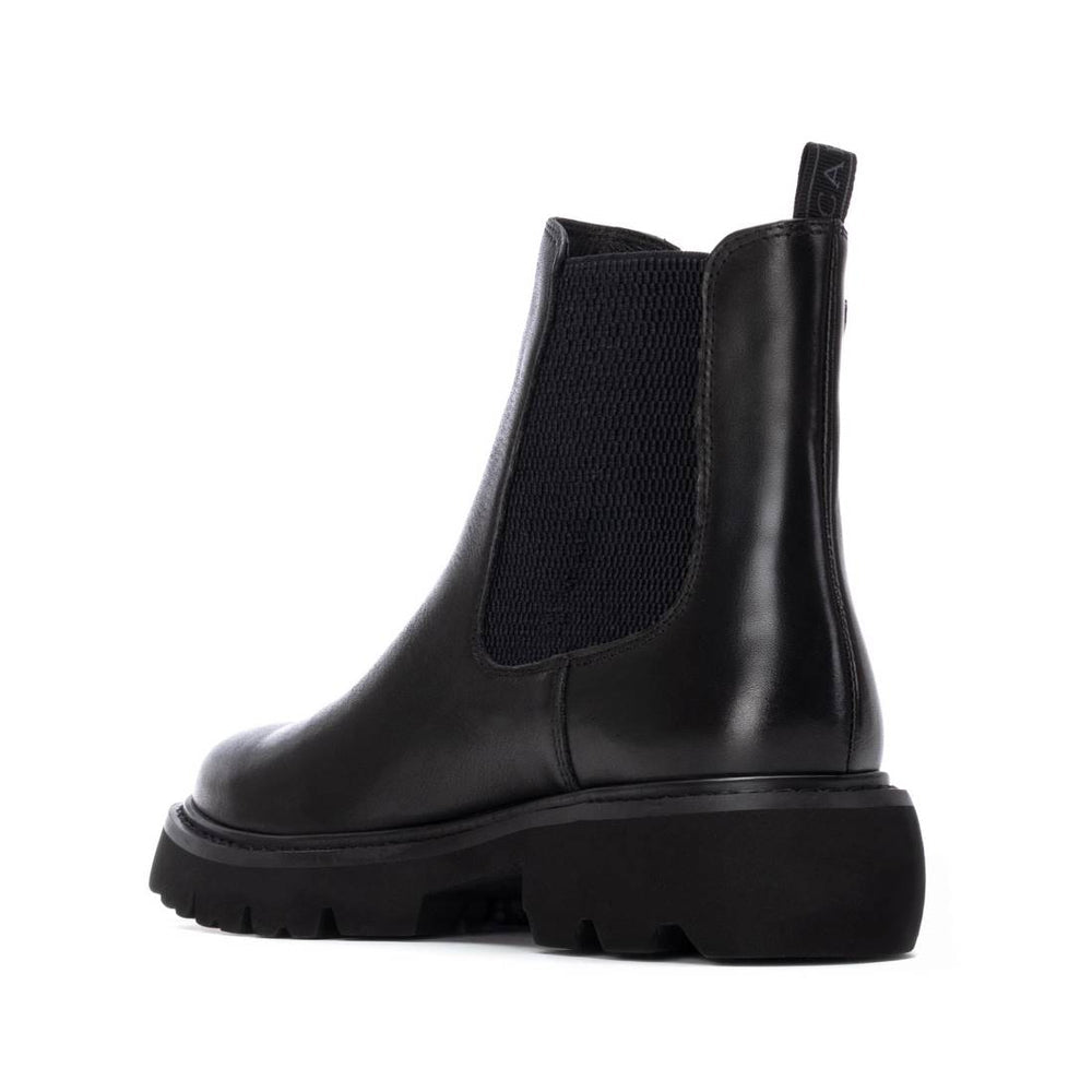 Carmela black leather Chelsea ankle boots