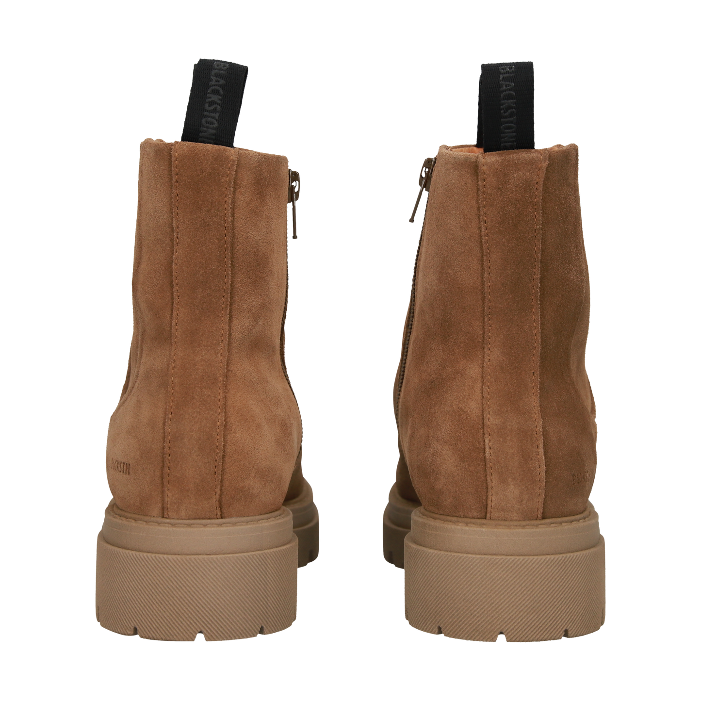 Tan suede Chelsea boot with sheepskin lining