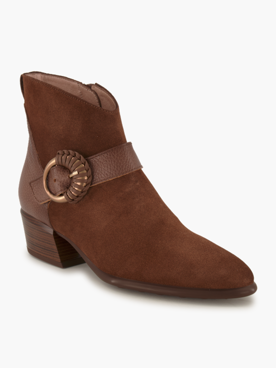 Hispanitas brown suede and leather ankle boot
