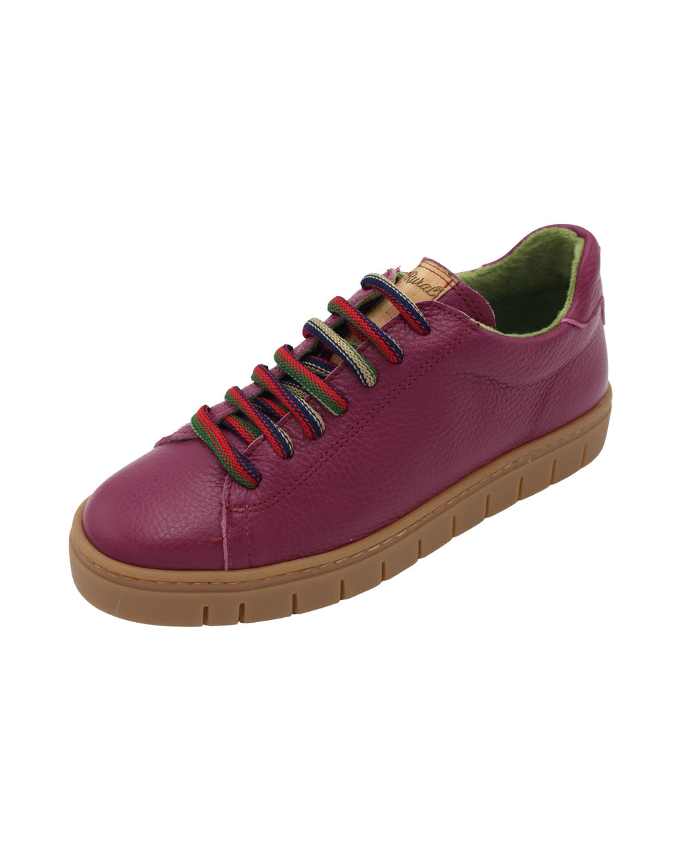 Jose Saenz purple leather sneakers