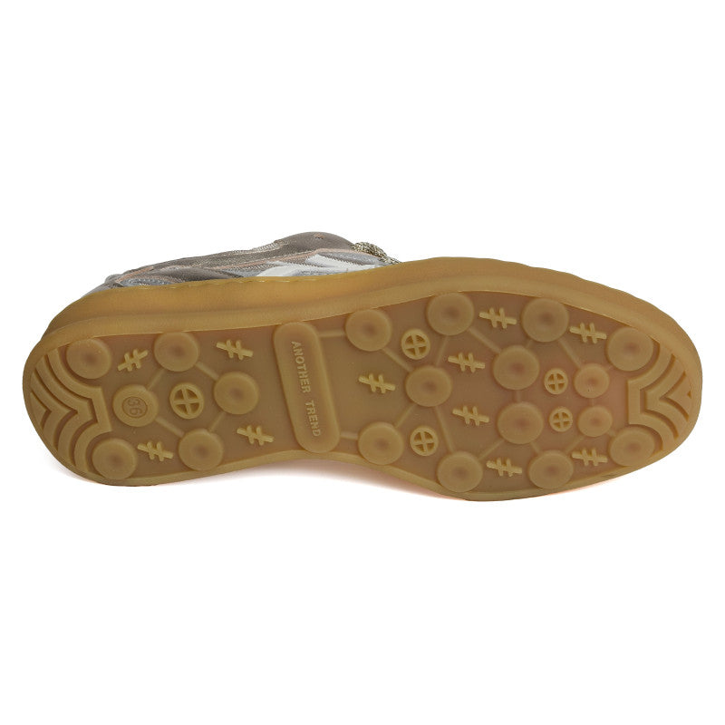 ANOTHER TREND Juliet metallic silver and gold sneaker - Melissakshoes