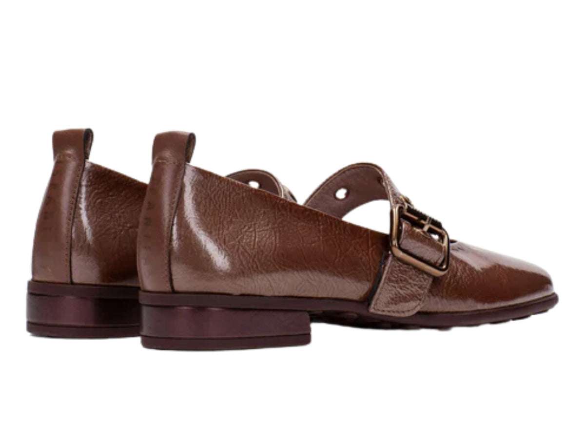 Hispanitas brown patent leather ballerinas
