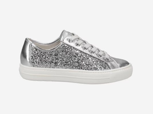 Paul Green silver glitter sneaker