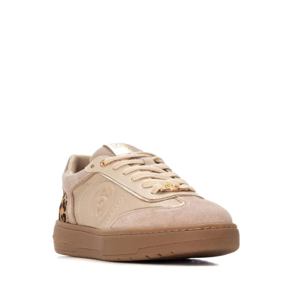 Carmela beige suede and leather sneakers