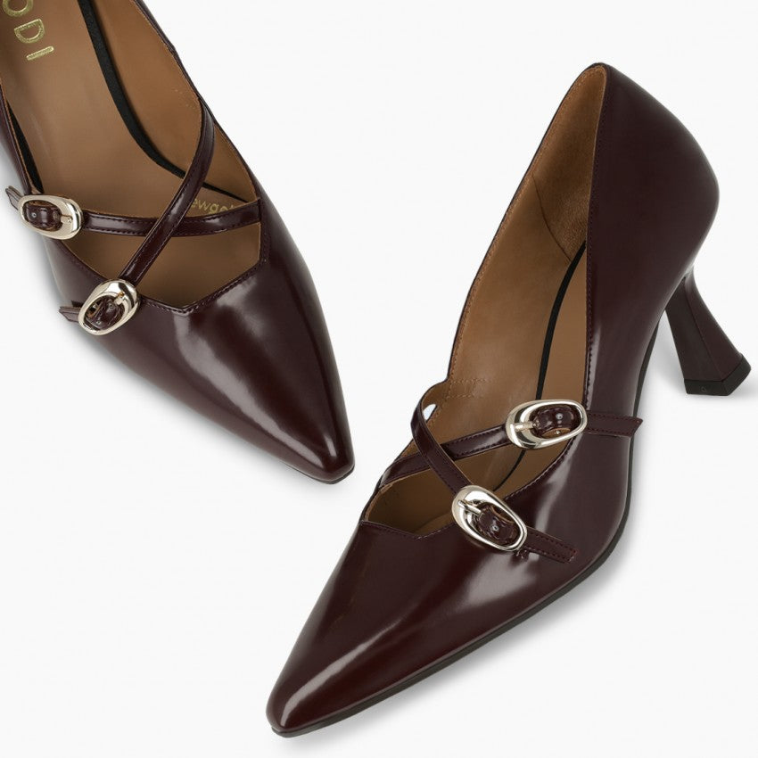 Lodi burgundy patent leather shoes