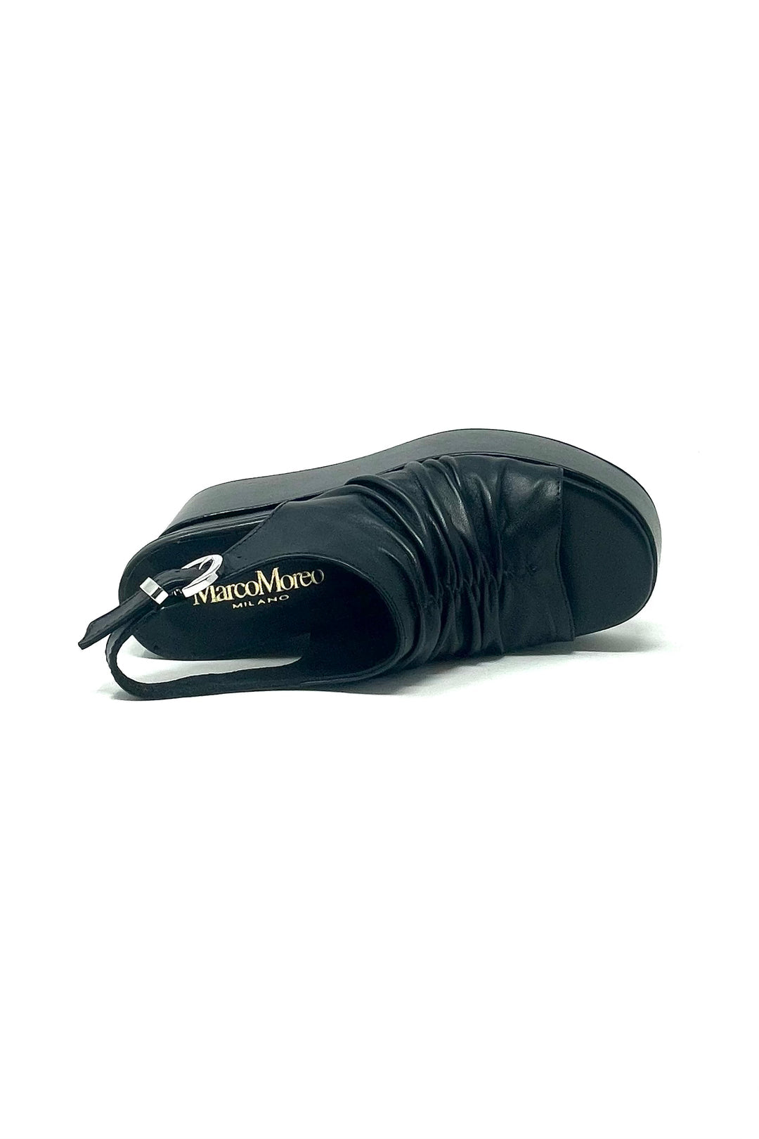 Marco Moreo black leather platform sandals