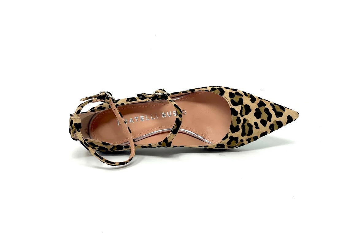 Fratelli Russo suede leopard print shoes