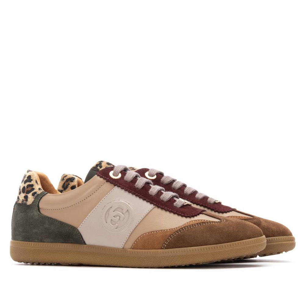 Carmela leather and suede sneaker