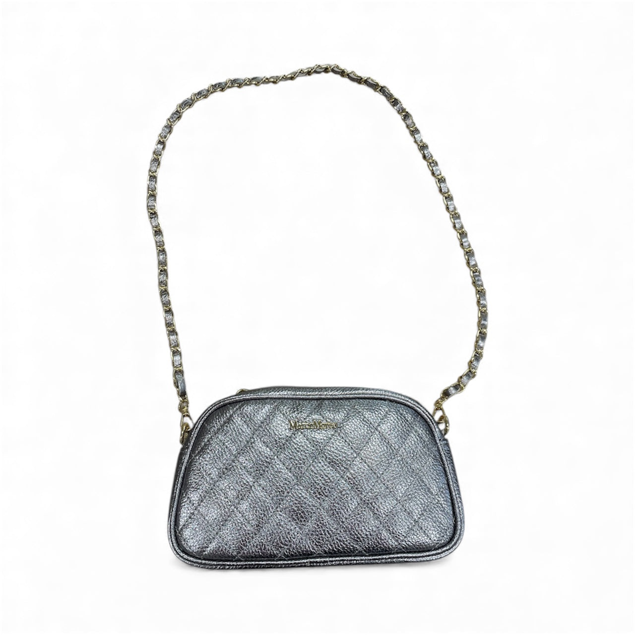 Marco Moreo silver leather crossbody bag