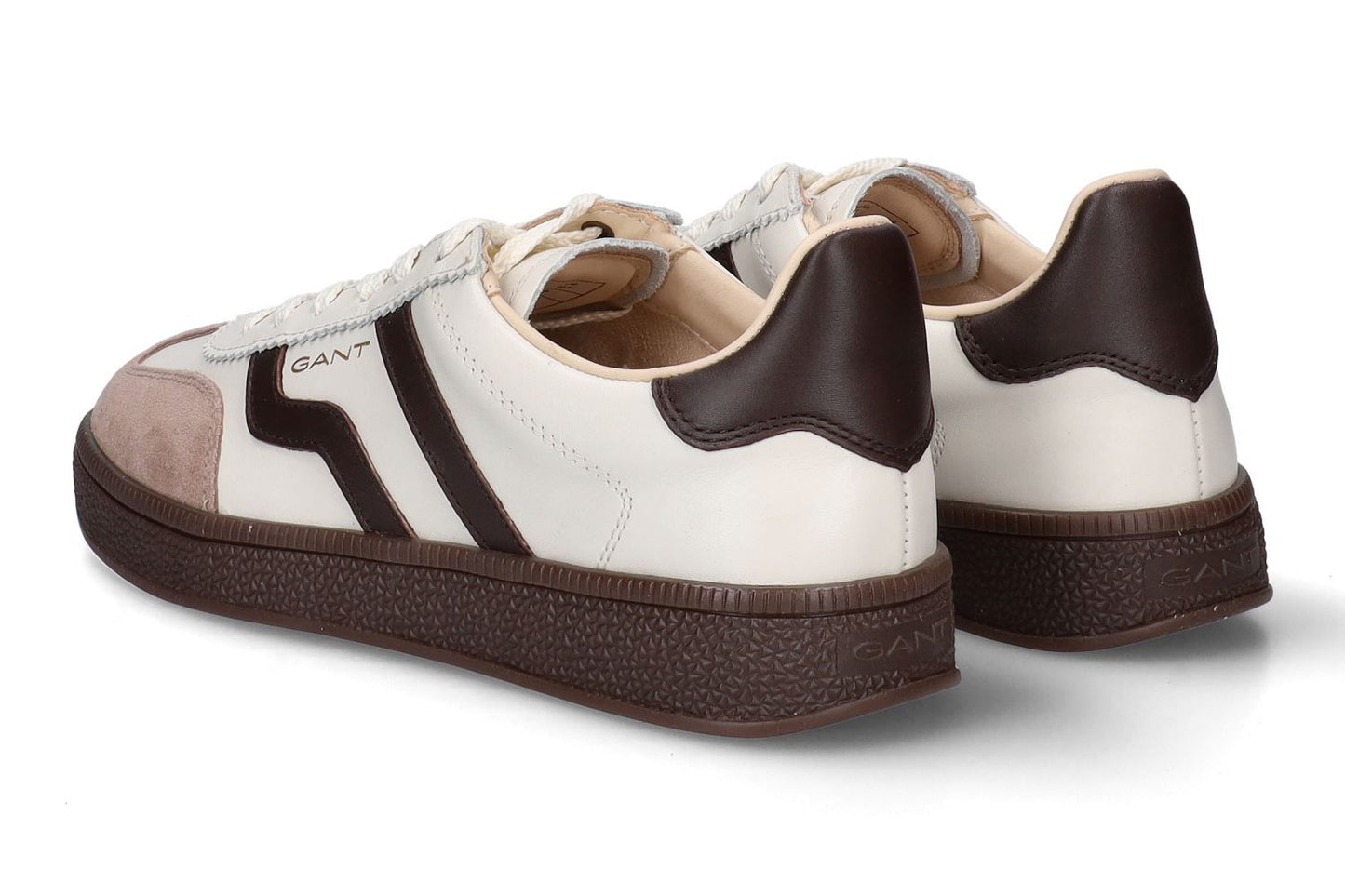 Gant cuzima cream and brown retro sneaker