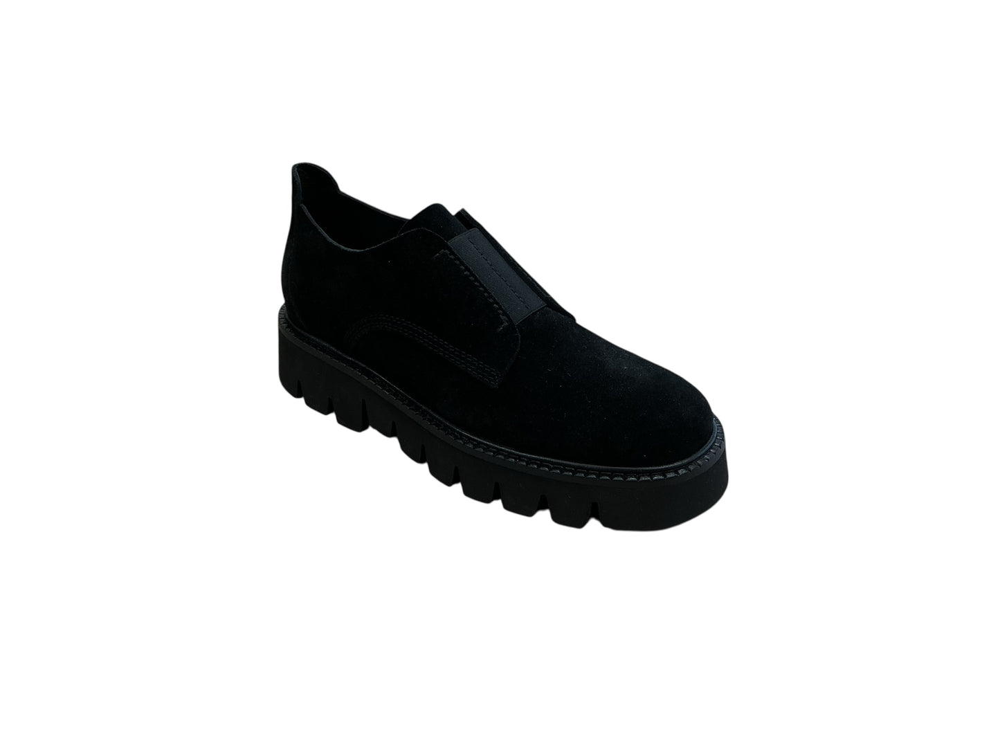 Pedro garcía black leather suede slip on loafer