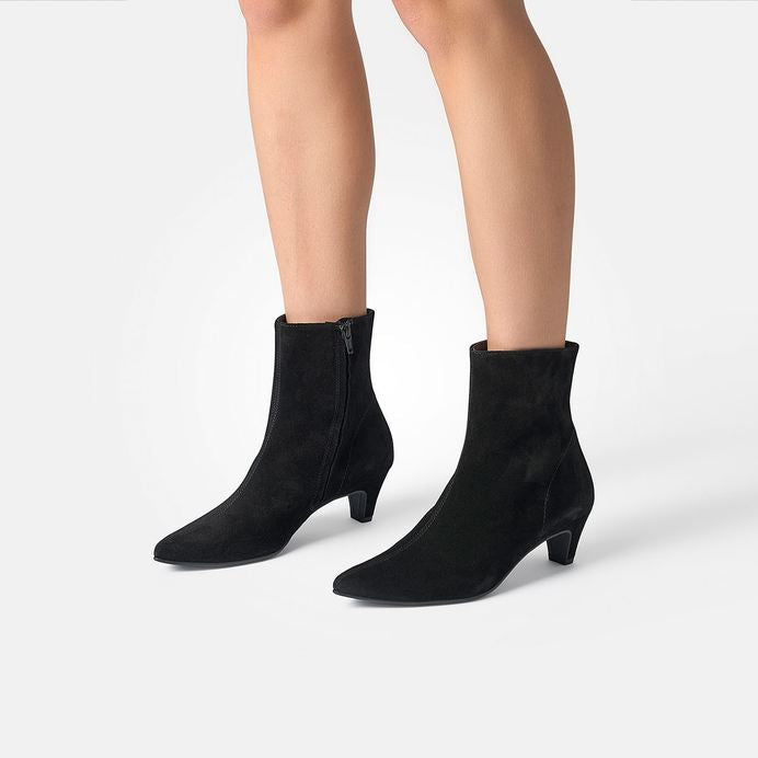 Paul Green black suede ankle boots