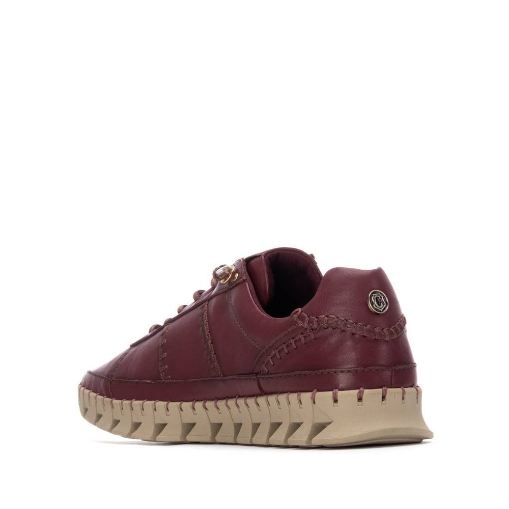 Carmela burgundy leather sneakers