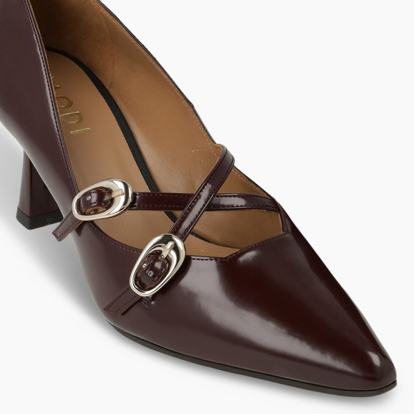 Lodi burgundy patent leather shoes