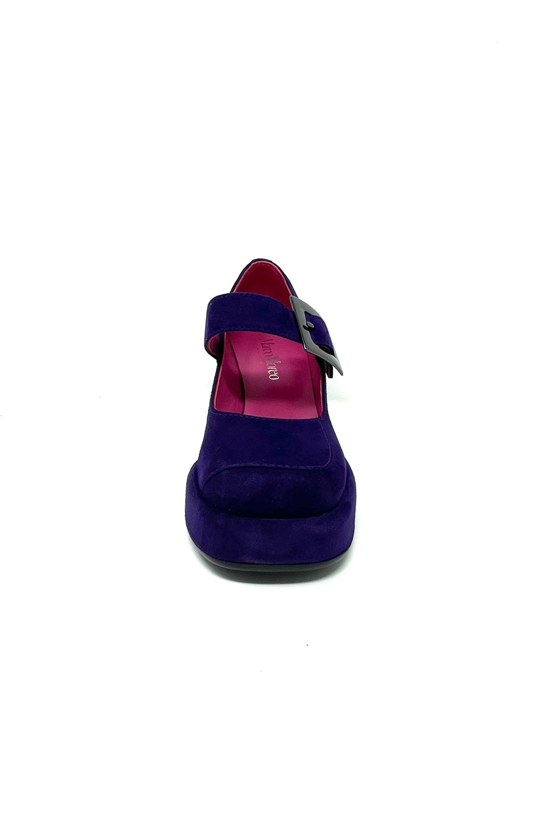 Marco moreo purple suede platform shoes