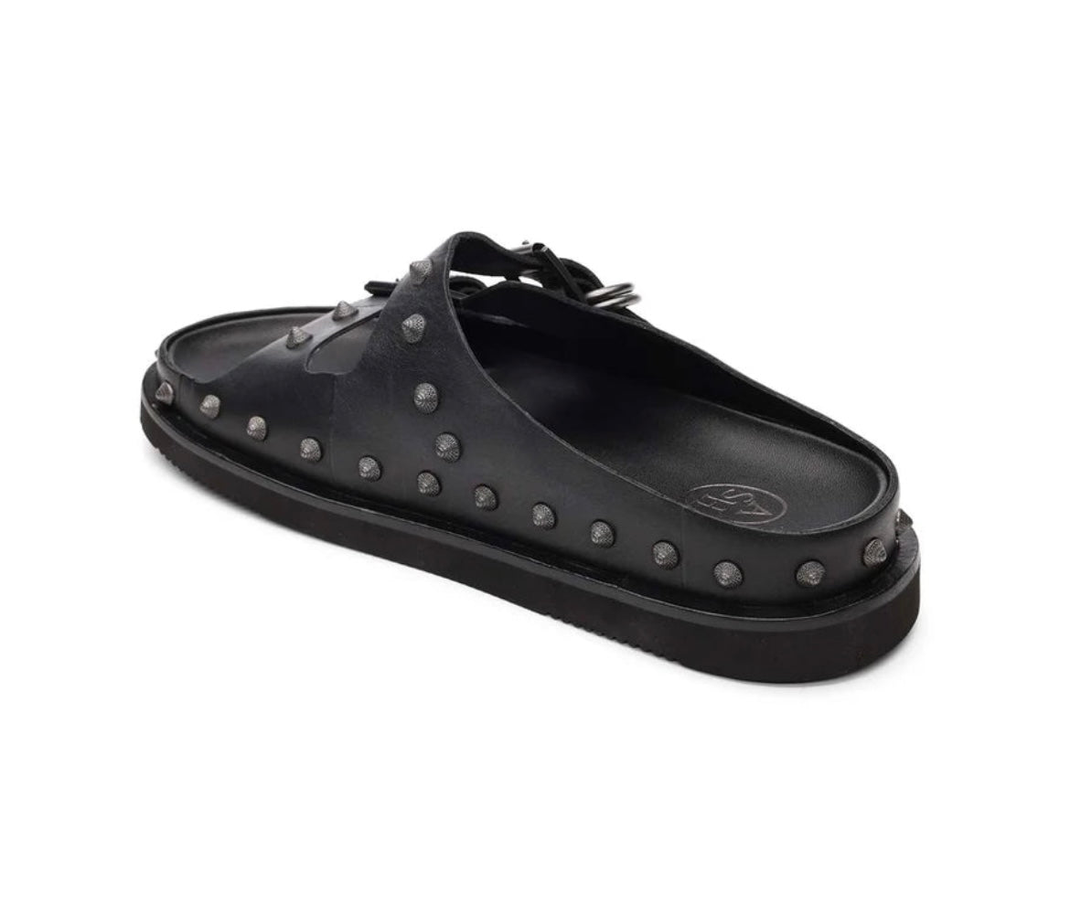 ASH black leather studded sandals