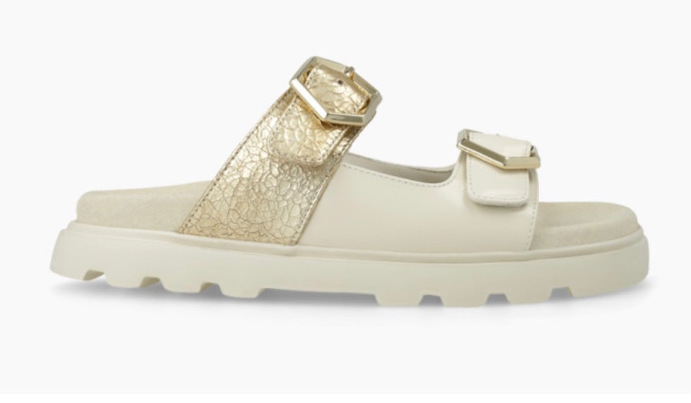 Lodi cream leather sandals