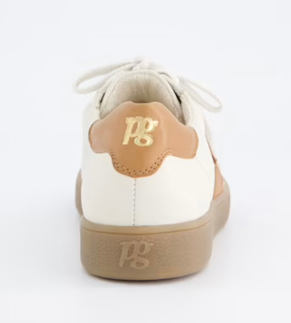 Paul Green ivory leather sneaker