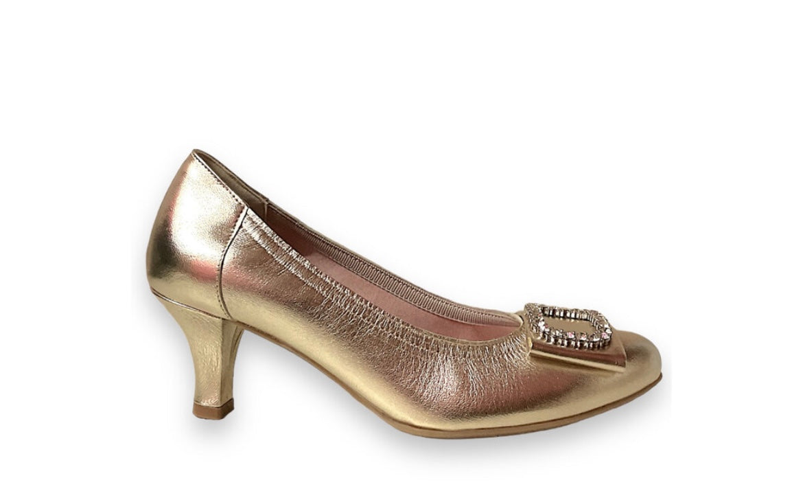 Le babe gold leather shoes