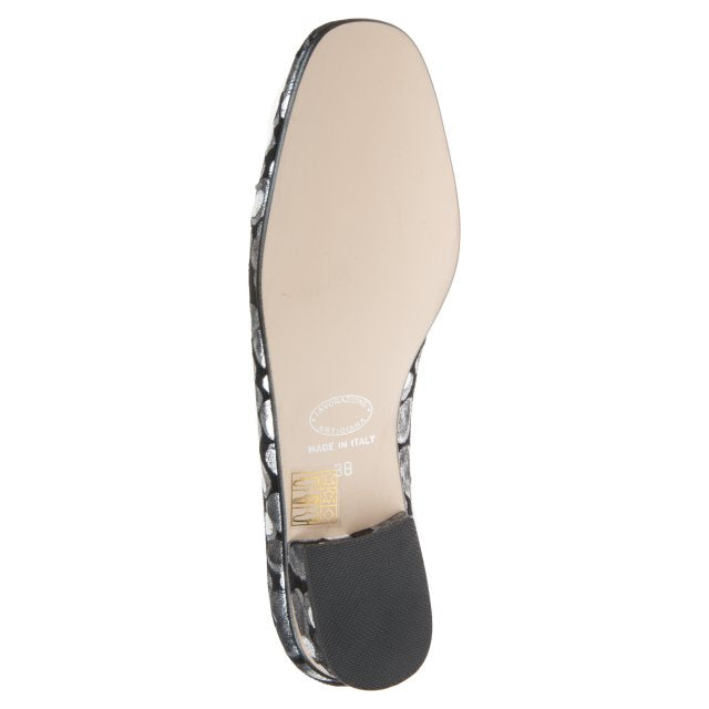 HB silver and black ballerina flats